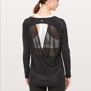 lululemon Black Top with Open Back